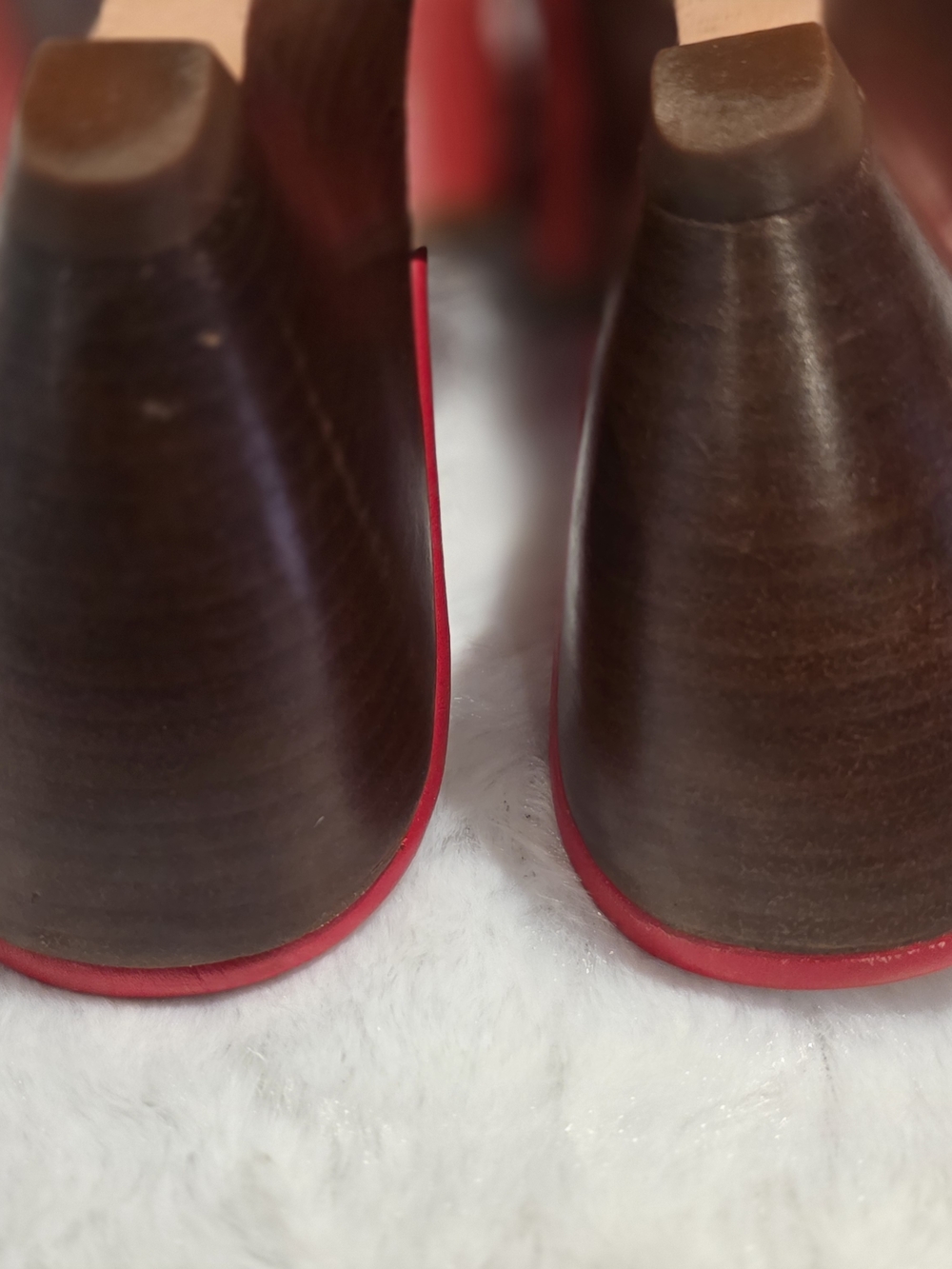 Cole Haan Red Thong Sandals with Brown Accent Straps and Stud Details - Picture 8 of 16